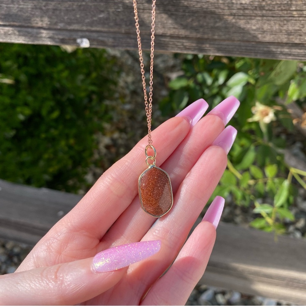 Handmade sandstone necklace
